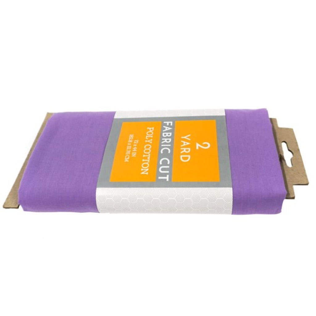 Shason Textile Craft Quilting Poly Cotton 2 Yards Precut Fabric, Lavender (Pack of 2)