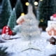 thumbnail image 1 of Adornos navideños, adornos navideños, regalos navideños, juego de árbol de Navidad pequeño blanco de 30 cm, decoración de mini árbol de Navidad, expositor de mesa para ventana, suministros de decoraci, 1 of 5