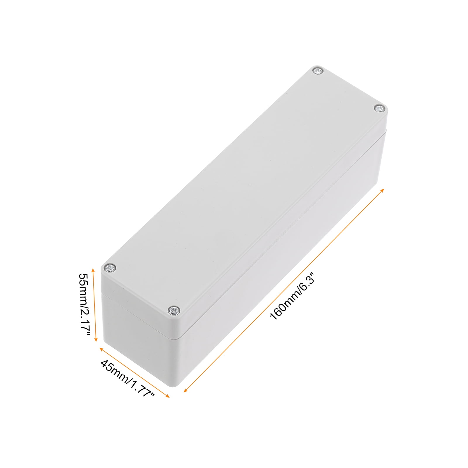 Uxcell 6.3" x 1.77" x 2.17" Junction Box DIY Wiring Box Enclosure Project Case ABS for DIY Projects Grey, 4 Pack