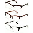 3 Pairs Women Cateye Reading Glasses HalfRim Stylish Comfortable
