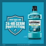 Listerine Cool Mint Antiseptic Mouthwash for Bad Breath, Plaque and Gingivitis, 1.5 L