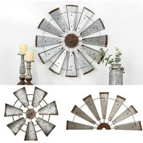 Sunjoy Tech Windmill Rustic Farmhouse Windmill Wall Decoration Unique Metal Art for Home Bedroom Living Room Country Charm