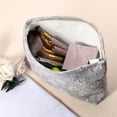thumbnail image 2 of Unique Bargains Flower Cosmetic Bags Zipper Floral Makeup Bags Women's Makeup Bag Suitable for Coin Lipsticks Gray, 2 of 7