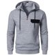 thumbnail image 4 of Sudadera con capucha para hombre, de colores sólidos, informal, con capucha, de manga larga, con bolsillo falso, para ejercicio, blusa de poliéster para hombre, 4 of 6
