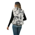 thumbnail image 4 of ieFashion Womens Faux Fur Vest Stand Collar Sleeveless Zip Up Vest Cardigan Top Fuzzy Coats Jacket Fluffy Outwear with Pockets,Gray,S, 4 of 9