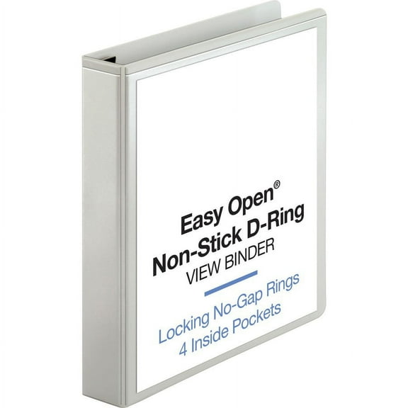 Business Source Locking D-Ring View Binder - 1 1/2" Binder Capacity - Letter - 8 1/2" x 11" Sheet Size - 325 Sheet Capacity - D-Ring Fastener(s) - 4 I | Bundle of 2 Each