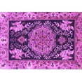 thumbnail image 1 of Ahgly Company Indoor Rectangle Medallion Purple Traditional Area Rugs, 2' x 4', 1 of 4