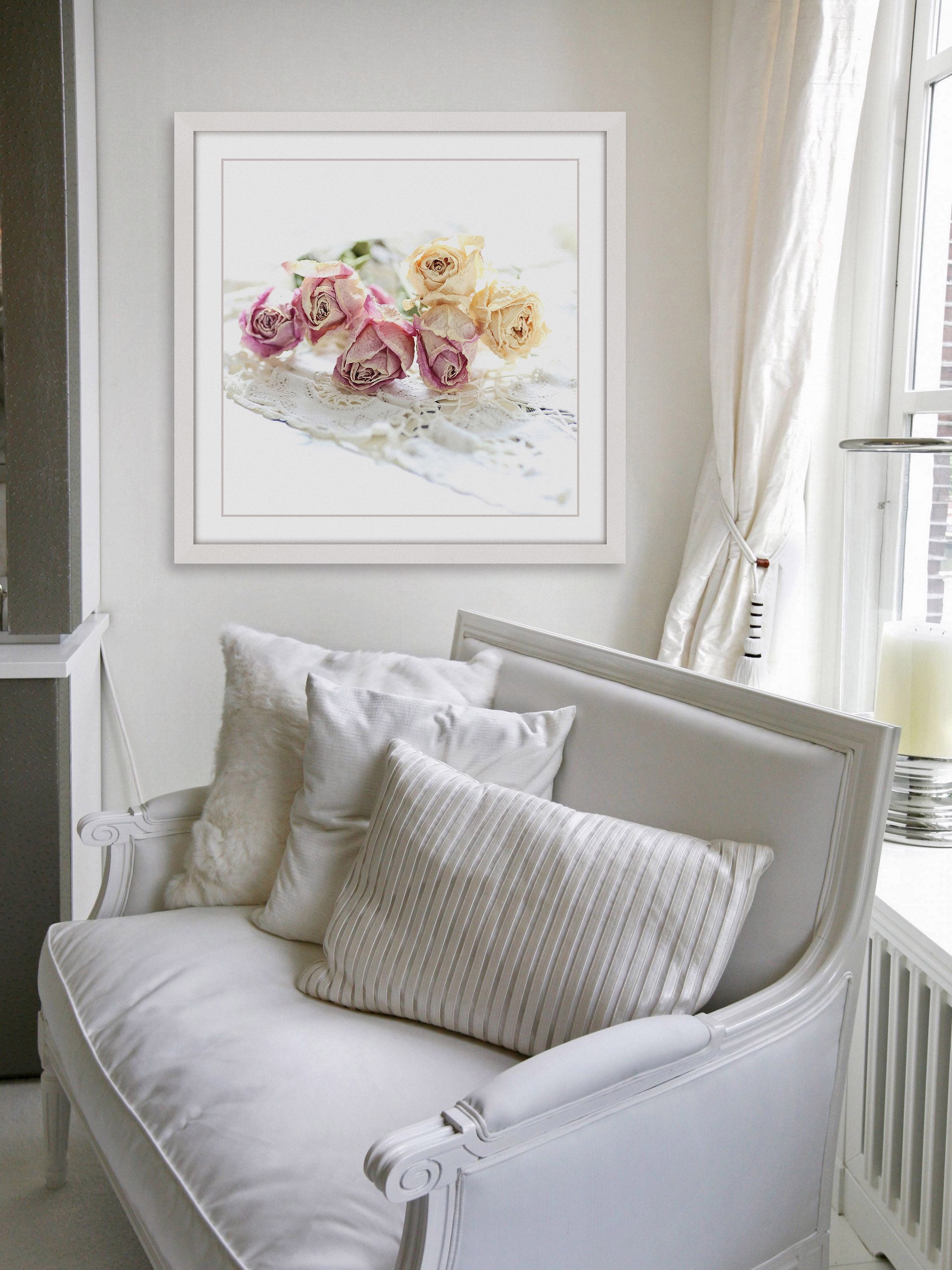 "Faded Roses" Framed Painting Print
