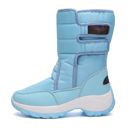 

Women‘s Waterproof Snow Boots Warm Plush Hook And Loop Mid Calf Snow Boots Women‘s Footwear
