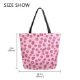 thumbnail image 5 of FORMRS Womens Canvas Tote Bag with Zipper Inner Pocket Shoulder Handbag, Strawberry Bliss, 5 of 7