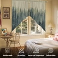thumbnail image 6 of Swag Curtains Valances for Windows, Green Rustic Misty Forests Short Kitchen Window Curtains Over Sink, Gorillas Silhouette Cafe Curtains Panel Set Of 2,Rod Pocket, 36 Inches Length, 6 of 8
