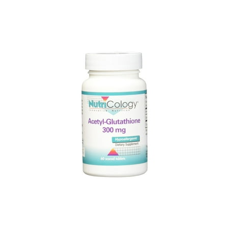 Nutricology Acetyl-Glutathione - S-Acetyl-L-Glutathione, Well Absorbed, Immune support, 300 mg Supplement - 60 Count