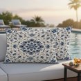 thumbnail image 3 of Lumbar Pillow Covers 20x12 Inch Set of 2, Boho Floral Waterproof Outdoor Pillow Covers, Bohemian Chic Neutral Botanical Patterned Decorative Cushion Pillowcases for Couch, Sofa, Bed, Garden, Patio, 3 of 9