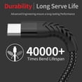thumbnail image 5 of 6ft USB C Cable 2Pack, SHX Type C Charger Fast Charging Braided Cable Compatible with Samsung Galaxy S10 S9 S8 Plus, Note 10 9 8, LG V50 V40 G8 G7 and Other USB C Charger, 5 of 7