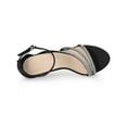 thumbnail image 4 of BLISSFUL STEP Women's Open Toe Rhines Strappy Ankle Strap Stiletto Heels Sandals Black 10, 4 of 8