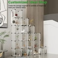 thumbnail image 5 of Cube Storage Organizer, 20-Cube Shelves Units, Closet Cabinet, DIY Plastic Modular Book Shelf, Ideal for Bedroom, Living Room, Office, 48.4" L x 12.4" W x 60.6" H Transparent White UPCS20W, 5 of 8
