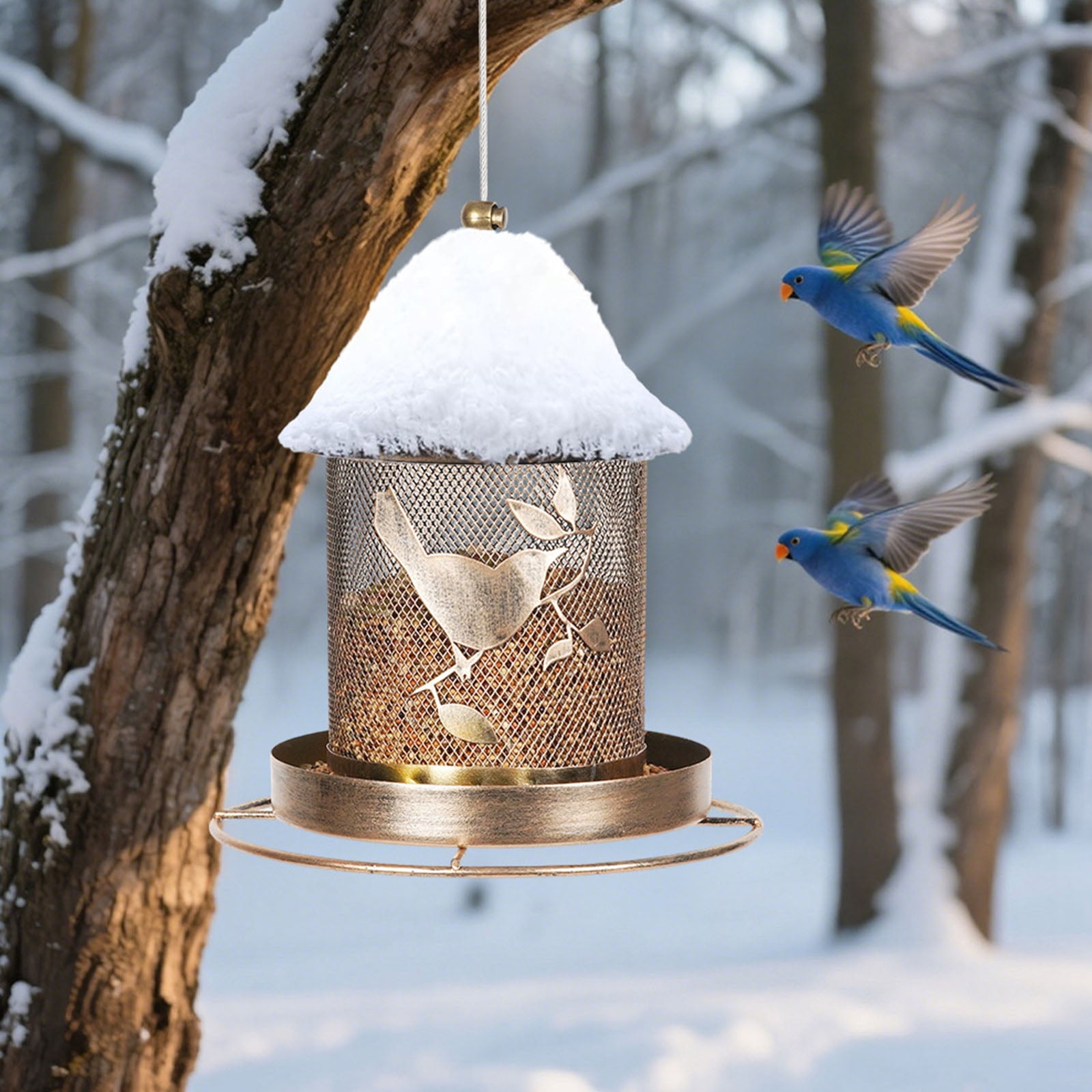 Hummingbirds Feeders Metal Outdoor Squirrels Proof Easyly Cleaning Large Capacity For Wild Birds Various Weather