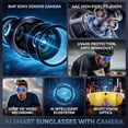 thumbnail image 2 of Wiher AI Smart Camera Glasses, Outdoor Sports Glasses with 4K 8MP 1200P HD Anti-Shake Camera Sunglasses for Men and Women, for Outdoor Sports Cycling Hiking Skiing(Blue), 2 of 8