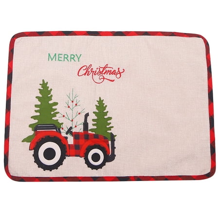 

Christmas Placemat Linen Quadrille Table Mat Christmas Wedding Use