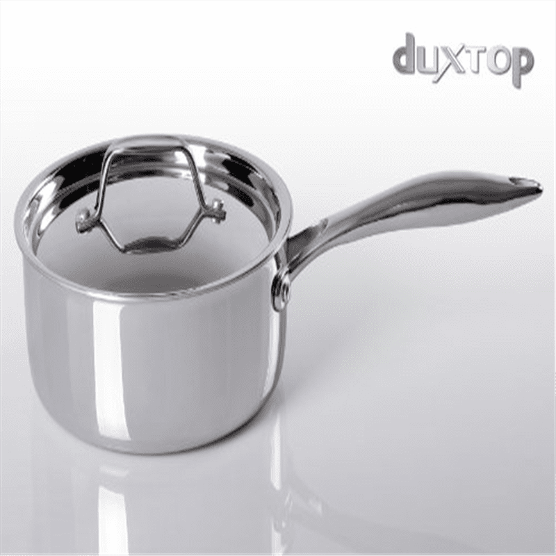 Duxtop WholeClad TriPly Stainless Steel Saucepan with Lid, 1.6 Quart