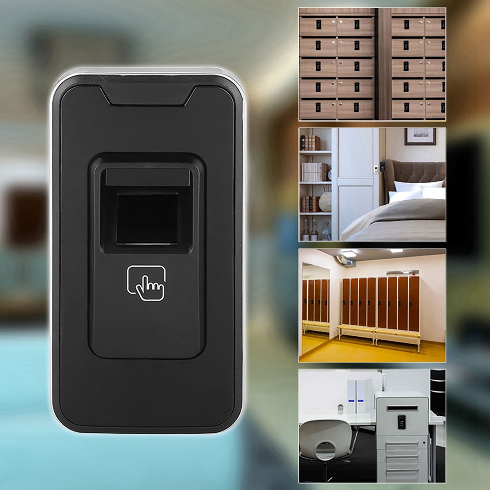 YAHHU Intelligent Keyless Biometric Fingerprint Lock For Shoe Cabinet Office Desk Wooden Drawer Secure Smart Home Entry Protection System (15 cm / 5.91 inches)