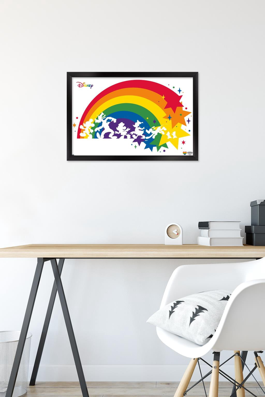 Disney Mickey Mouse & Friends - Rainbow Wall Poster, 14.725" x 22.375" Framed