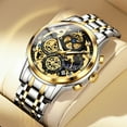 thumbnail image 3 of OLEVS Mens Watch Chronograph Luxury Diamond Dress Business Analog Quartz Wrist Watches Stainless Steel Waterproof Luminous Moon Phase, 3 of 12