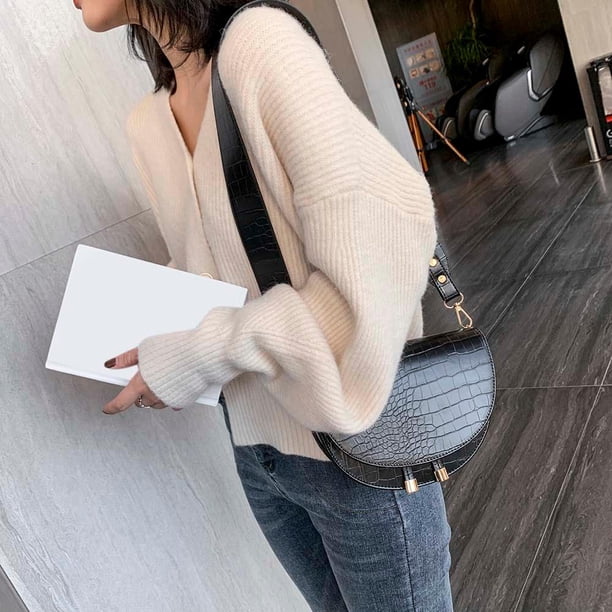Bolsa bandolera de cuero para mujer, bandolera pequeña de viaje con hombro semicircular Tmvgtek Para Estrenar
