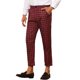 thumbnail image 5 of Pantalones de vestir de cuadros INSPIRE CHIC para hombre, corte ajustado, estilo houndstooth, recortados, 32 rojo, 5 of 5