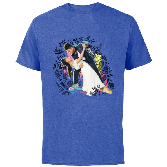 Disney Sneakerella El and Kira Dance - Short Sleeve Cotton T-Shirt for Adults - Customized-Royal Heather