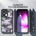 thumbnail image 5 of (Comes with wrist strap)IBMRS for Oppo Reno13 Pro Phone Case,Translucent Matte Back Slim Fit Shockproof Protective Case Cover - Black camo, 5 of 11