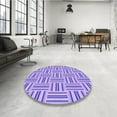 thumbnail image 4 of Ahgly Company Machine Washable Indoor Round Transitional Mauve Purple Area Rugs, 5' Round, 4 of 7