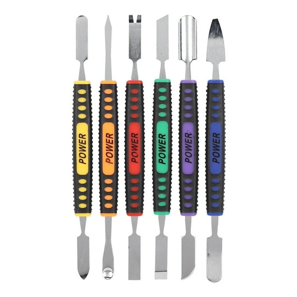 Kit de herramientas de reparación de apertura de palanca NikouMX 6 uds Metal de doble cabezal para teléfono móvil