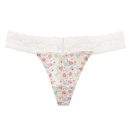 

Aayomet Underpants For Women Womens Underpants Fashion Comfort Pattern Panties Low Rise Soft T Back G String Panties E One Size