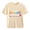 Beige, variant on Girls Back to School T Shirt Crewneck Short Sleeve Cotton T Shirt Kids Summer Tee Tops with Pencil and Apple Print