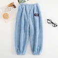 thumbnail image 2 of Fuzzy Pajama Pants for Boy Soft Winter Warm Pjs Pants Loose Comfortable Lounge Bottoms Sleepwear Jogger Pants,8CM(12-18 Months), 2 of 3