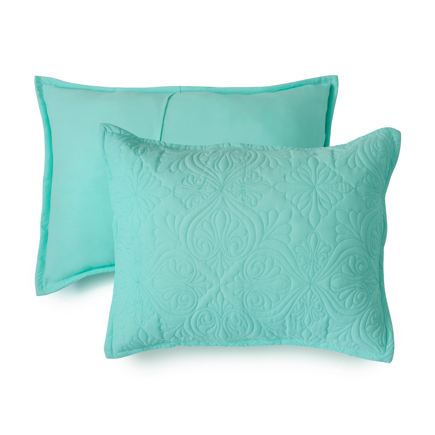 Martha Stewart Everyday 3 Piece Quilt Set - King, Solid Aqua