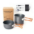 thumbnail image 2 of Camp Cook Pot, Fork Camping Cookware Set  for Outdoor Orange Handle,Green Handle, 2 of 8