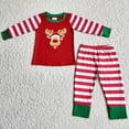 thumbnail image 1 of Conjunto de ropa de dormir para niños y niñas, ropa de dormir con bordado de pan de jengibre, pantalones de rayas rosas, pijamas para niños pequeños, venta al por mayor, 1 of 4
