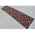 thumbnail image 2 of Rug Kilim, Rugs For Kitchen, Decorative Kilim, Turkish Kilim, Brown Kilim, Vintage Kilim, 2x8.5 ft Accent Kilim, Nursery Kilim, 2 of 10
