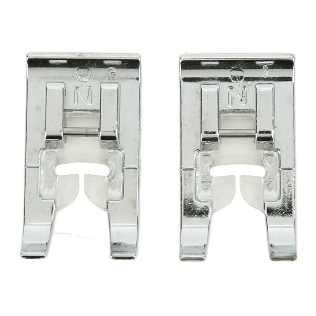 2pcs Pied de Point Droit en Acier Inoxydable Matériau Texture Légère Forte Polyvalence Pieds d'Appui pour Machine à Coudre