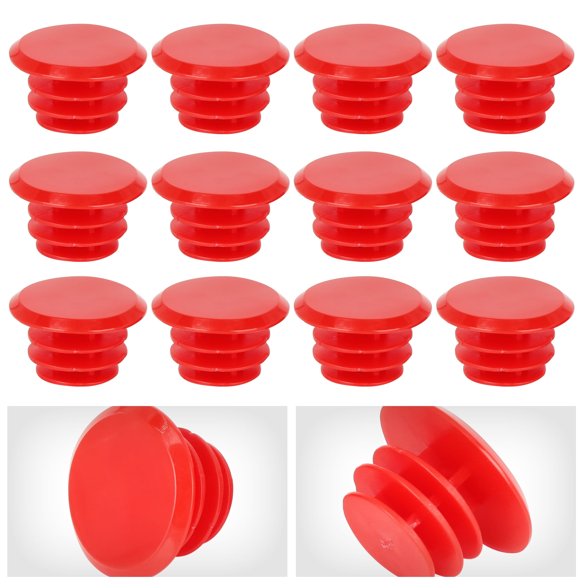 12pcs Cycling Bike Handlebar Bar Rubber End Plugs Caps Locking Grip Red