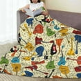 thumbnail image 6 of Pofeuu Different Kind Of Guitars Print Ultra-Soft Micro Fleece Blanket,for Bed Or Sofa,All Season Throw Blankets Flannel Blanket-60"x50", 6 of 7