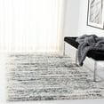thumbnail image 3 of SAFAVIEH Fontana Danny Abstract Shag Area Rug, Ivory/Teal, 8' x 10', 3 of 8