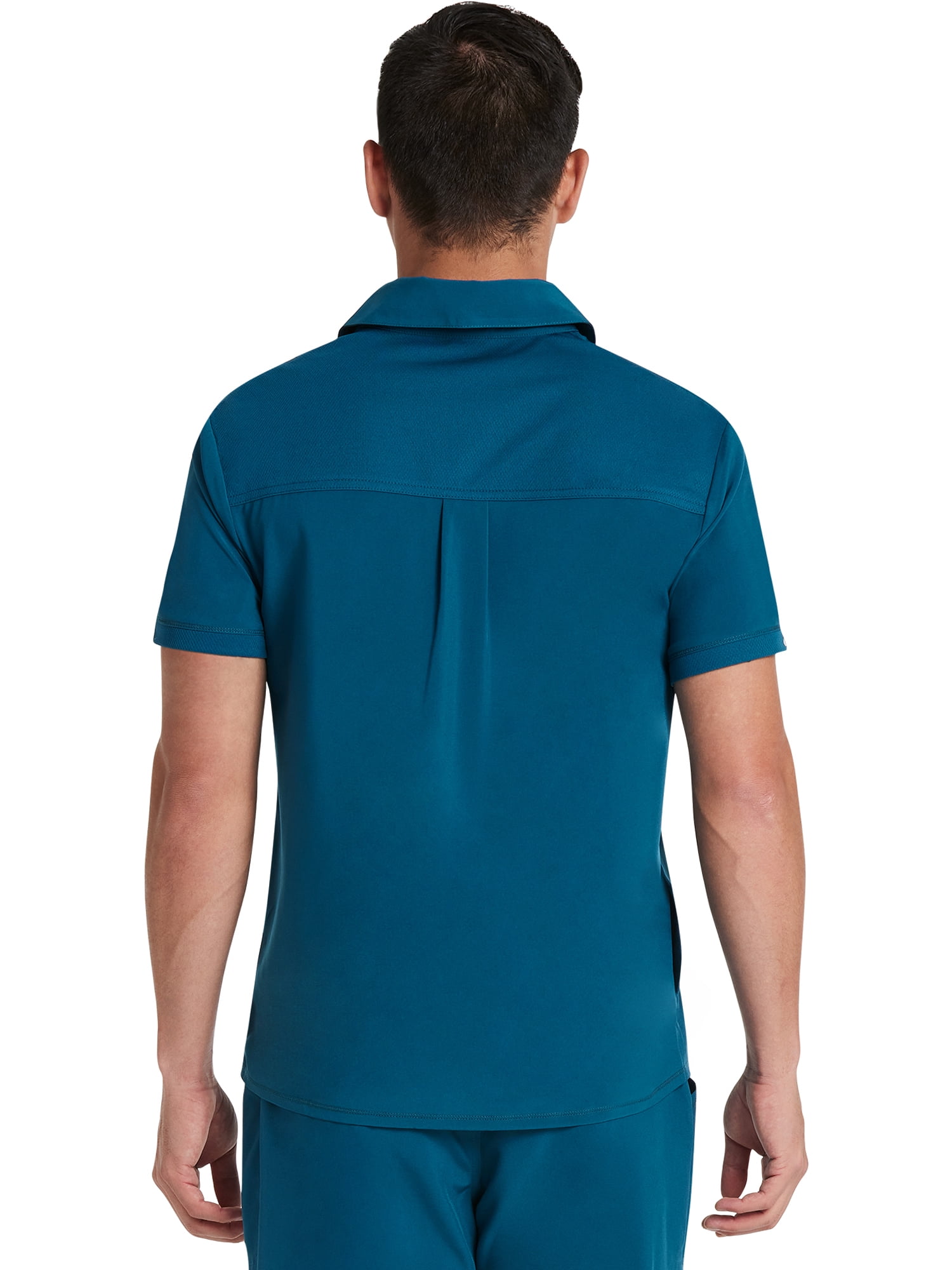 Scrubstar Men's Premium Performance Stretch Polo Scrub Top, Sizes XS-3XL