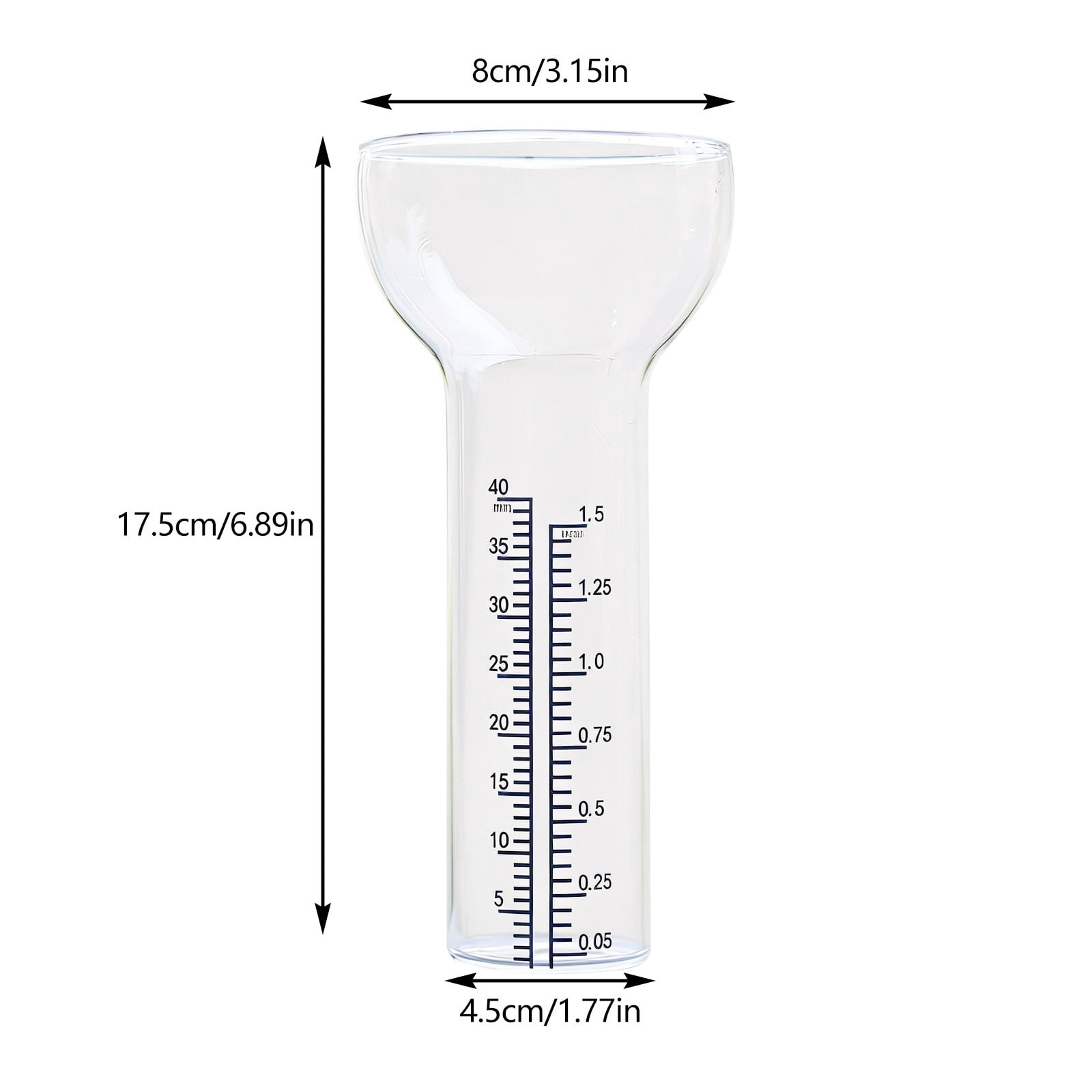 CSStudio regenwassermesser Rain Gauge, High Borosilicate Glass, Clear, Scratch and Wear Resistant, Weatherproof