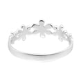 thumbnail image 3 of Row of Delicate Flowers .925 Sterling Silver Ring, 3 of 5