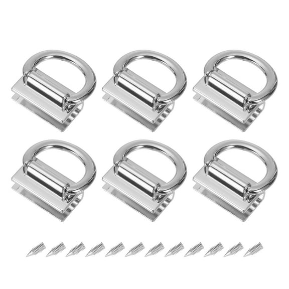 Metal Bag Connector with D Ring, 6Pack 28mm Purse Bridge Hanger Buckle with Screws (Silver Tone)
