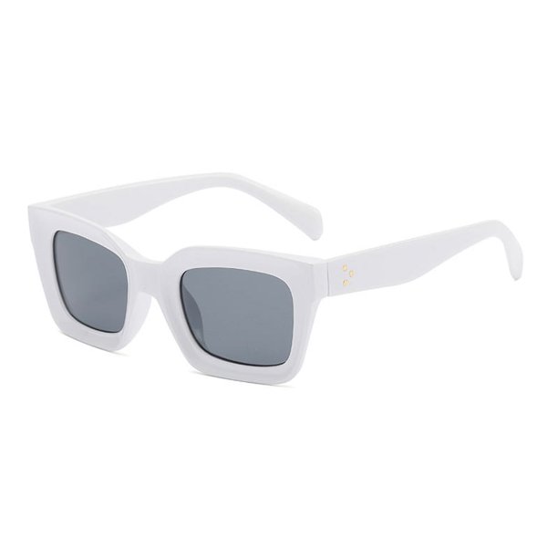 Gafas de sol con forma de parasol, gafas de sol con foto en caja retro, gafas de sol con remaches laterales
