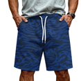 thumbnail image 4 of Satingcolo Mens Mesh Camo Graphic Shorts Vintage Designer Workout Shorts Casual Cool Streetwear Waist Pants Dark Blue M, 4 of 6